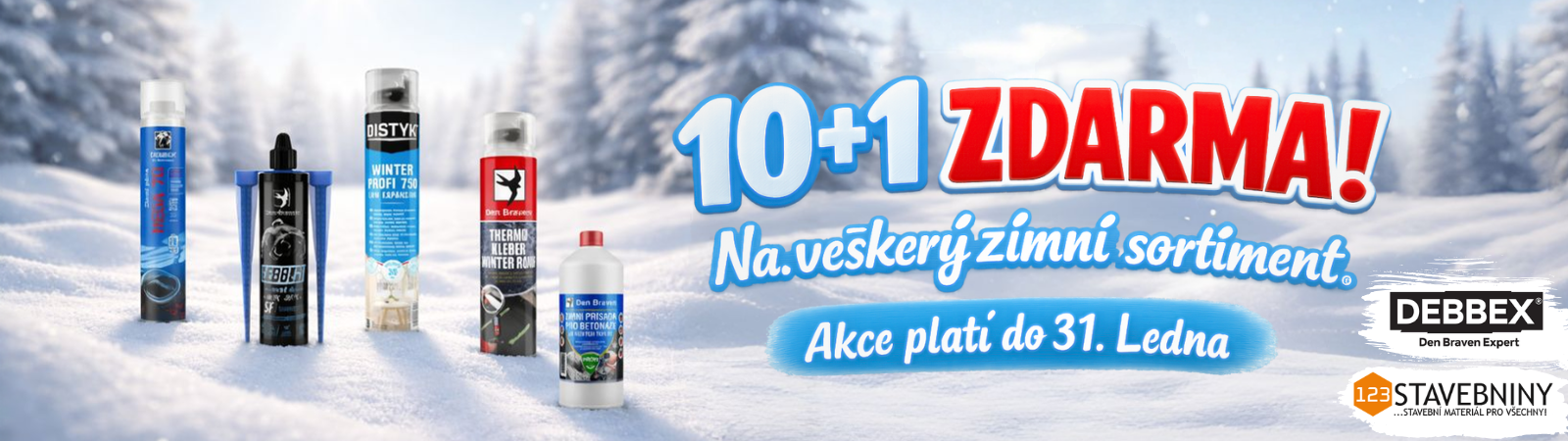 Akce 10+1 na zimní materiály