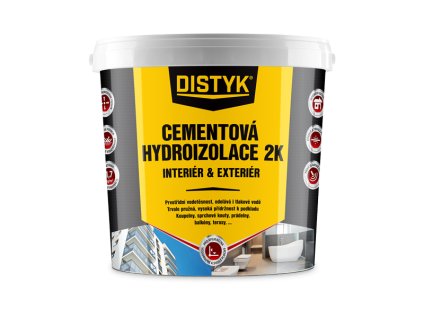 Cementová hydroizolace 2K INTERIÉR A EXTERIÉR DISTYK Line 14 kg šedá