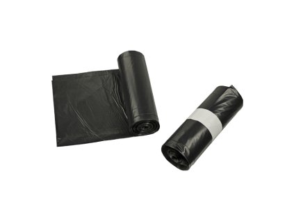 PE pytle a sáčky na odpad 600 mm × 1200 mm, 150 μm, 120 l 120 l černá