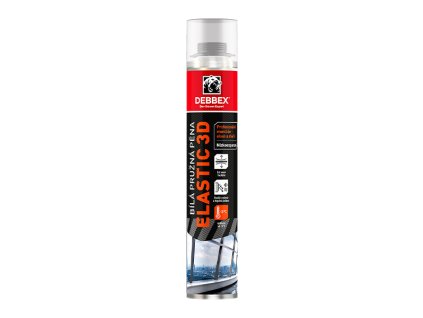 Bílá pružná pěna ELASTIC 3D 750 ml pistolová dóza bílá