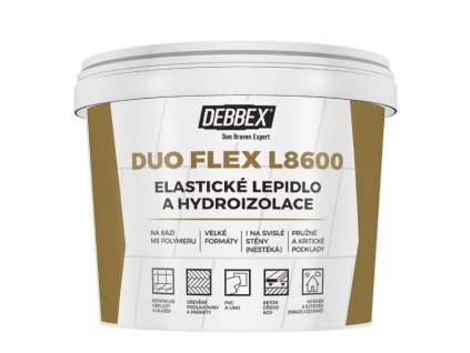Elastické lepidlo a hydroizolace DUO FLEX L8600 15 kg kbelík béžová