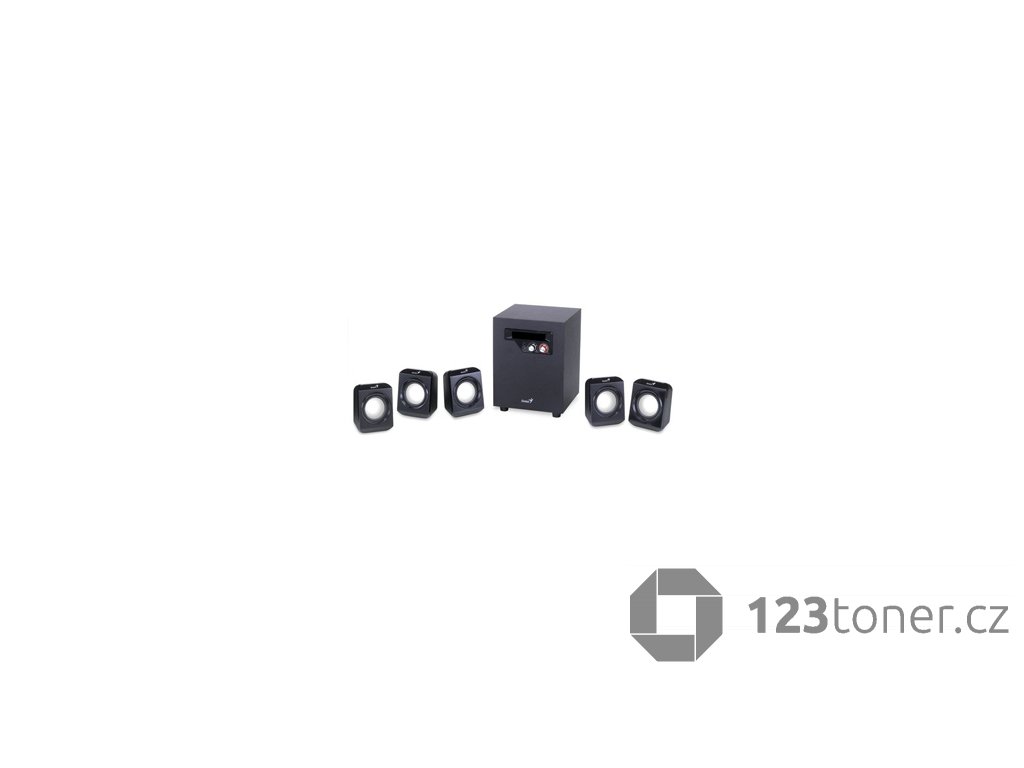 Genius reproduktory SW-5.1 1020 v2, 5.1, 26W, černé, ovládací panel, domácí kino, 3,5 mm jack, 170Hz~20kHz