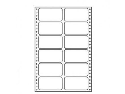 358572 logo tabelacni etikety 89mm x 48 8mm a4 dvourade bile 12 etiket baleno po 10 ks pro jehlickove tiskarny