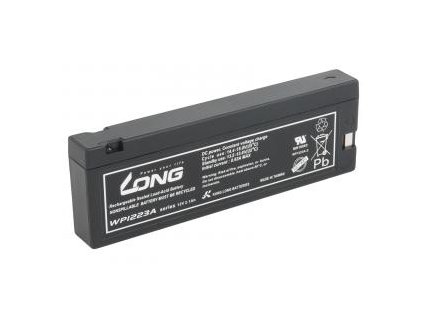 271090 long baterie 12v 2 1ah f13 wp1223a oloveny akumulator pro aed ecg ekg defibrilatory