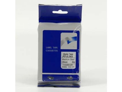 355146 master tape kompatibilni paska do tiskarny stitku pro brother pt s141 cerny tisk prusvitny podklad nelaminovana 8m 18mm