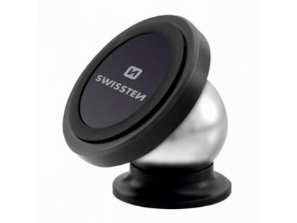 Magnetický držák mobilu(GPS) Swissten do auta, černý, plast, kloubový, černá, mobil