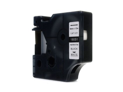 299364 nahradni paska jetworld dymo rhino black on white 18051 rurka termokurczliwa 6 mm x 1 5 m