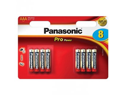 Baterie alkalická, AAA, 1.5V, Panasonic, blistr, 8-pack, 265949, Pro Power