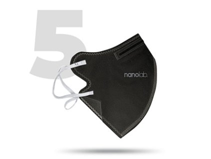377937 nano pratelny respirator ffp2 cerny univerzalni 5ks nanolab