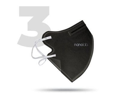 377928 nano respirator ffp2 cerny univerzalni 3ks nanolab