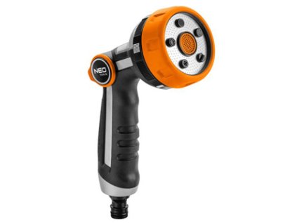 379899 neo tools pistolovy rozprasovac s regulaci proudu 5 funkci zap vyp palcem oranzovo cerna 15 708