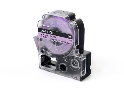 299733 paska jetworld black to pastelowo purpurowym nahradni paska epson 12 mm x 8 m lc b4pzbp lcb4pzbp