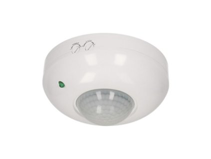 378795 pir motion sensor 230v 50hz 6m max 1200w bila orno 360 deg ip20 infracerveny