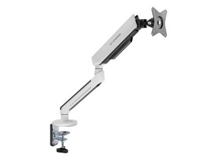 367245 polohovatelny drzak ultradesk offshoot single pro monitor 9kg svorka a pruchodka stolu 17 32 75x75 100x100 bily
