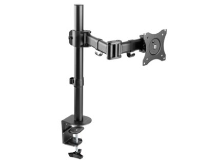 367239 polohovatelny drzak ultradesk skeleton single pro monitor 2 9kg svorka a pruchodka stolu 17 30 75x75 100x100 cerny
