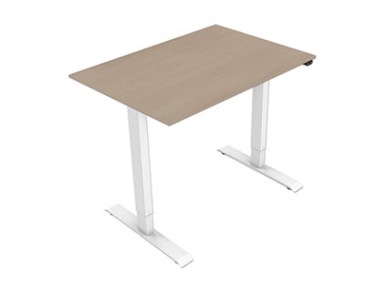 402269 pracovni stul elektricky nastavitelna vyska 75x140cm rozsah 500 mm bily 70 kg nosnost ergo