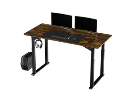 377865 pracovni stul elektricky nastavitelna vyska hneda deska 160x75 cm 74 116 cm uplift s xxl podlozkou pod mys ultradesk