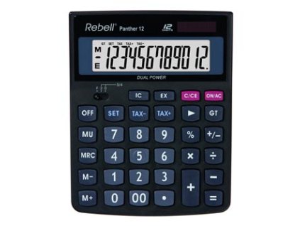 376713 rebell kalkulacka re panther 12 bx cerna stolni dvanactimistna