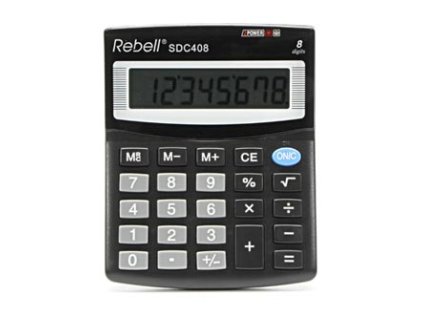 376725 rebell kalkulacka re sdc408 bx cerna stolni osmimistna