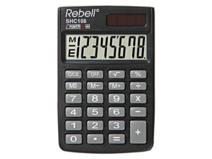 376308 rebell kalkulacka re shc108 bx re shc100n bx cerna kapesni osmimistna