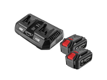 379413 sada dualni nabijecky akumulatoru 2x 4ah baterii 230v 58ge134 energy graphite
