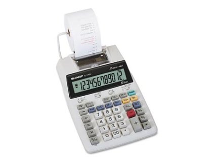 376854 sharp kalkulacka el 1750v bila stolni s tiskem dvanactimistna bez adapteru