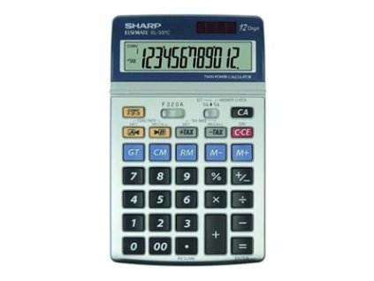 376770 sharp kalkulacka el 337c stribrna stolni dvanactimistna