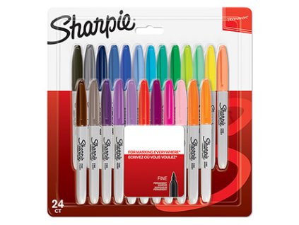 373839 sharpie popisovac fine mix barev 24ks 0 9mm permanentni blistr