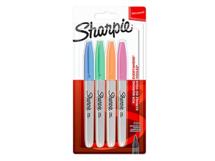 373761 sharpie popisovac fine mix barev 4ks 0 9mm permanentni blistr