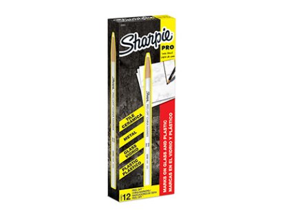 373923 sharpie popisovac china marker bily 12ks 2mm smazatelny voskovy