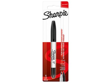 373902 sharpie popisovac twin tip cerny 1ks 0 5 0 9mm permanentni blistr