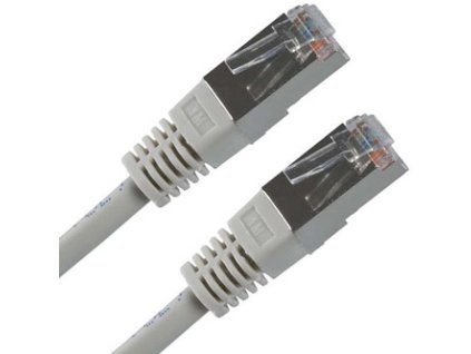 364407 sitovy lan kabel ftp patchcord cat 5e rj45 samec rj45 samec 0 5 m stineny sedy economy