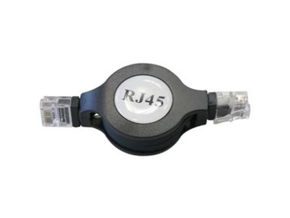 364443 sitovy lan kabel utp patchcord cat 5e rj45 samec rj45 samec 1 2 m nestineny navijeci cerny economy