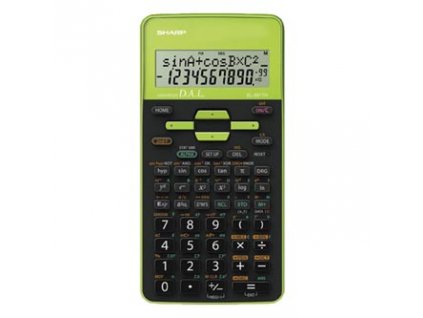 Sharp Kalkulačka EL-531THGR, černo-zelená, školní