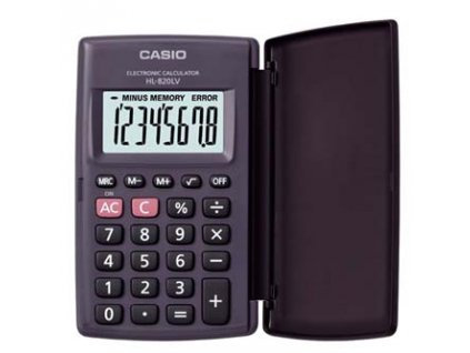 Casio Kalkulačka HL 820LV BK, černá, kapesní, osmimístná
