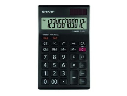 Sharp Kalkulačka EL-124TWH  černo-bílá