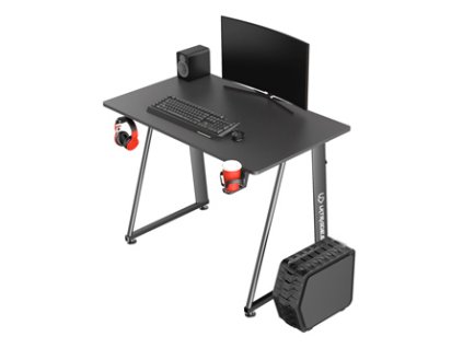 377355 ultradesk herni stul enter v2 100x60 cm 75cm s drzakem na sluchatka a piti kompaktni velikost