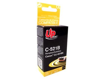 324120 uprint kompatibilni ink s cli521bk c 521b black 10ml s cipem