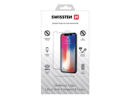 Ochranné temperované sklo Swissten, pro Apple iPhone 6/6S, černá, Defense glass