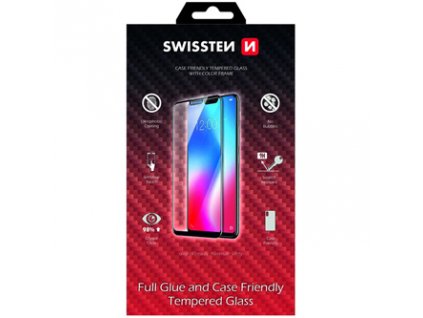Ochranné temperované sklo Swissten, pro Apple iPhone 13 MINI, černá, case friendly and color frame