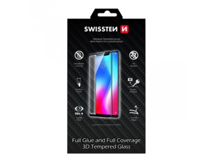Ochranné temperované sklo Swissten, pro Apple iPhone X/XS, černá, ultra durable 3D full glue