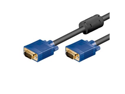 363399 video kabel svga d sub samec svga d sub samec 10m pozlacene konektory cerny stineny