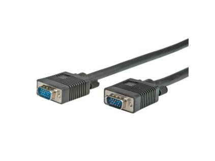 363402 video kabel svga d sub samec svga d sub samec 15m zlacene konektory stineny cerna