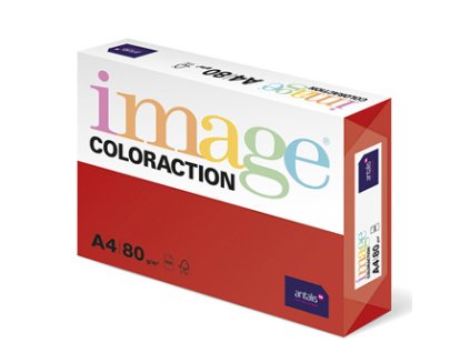 Xerografický papír Coloraction, Chile, A4, 80 g/m2, tmavě červený, 500 listů, vhodný pro inkoustový tisk