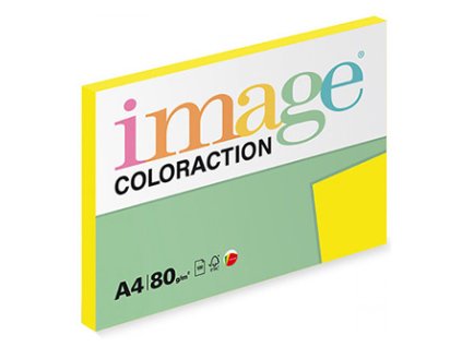 Xerografický papír Coloraction, Sevilla, A4, 80 g/m2, tmavě žlutý, 100 listů, vhodný pro inkoustový tisk
