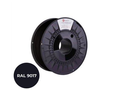 408372 filament c tech premium line tpu 90a flexibilni dopravni cerna ral9017 1 75mm 1kg