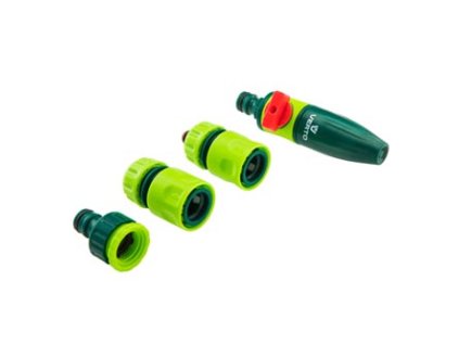 Verto sada rozprašovač, 2 rychlospojky a přípojka na kohoutek, 1/2", zelená, 15G711