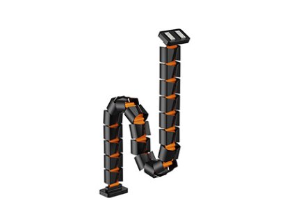 411930 organizer kabelu magneticky husi krk cerno oranzovy 1285mm pro vyskove nastavitelne stoly powerton