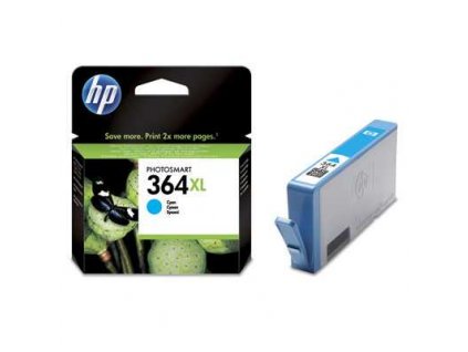 originál HP 364XL-C (CB323EE) cyan azurová originální cartridge pro tiskárnu