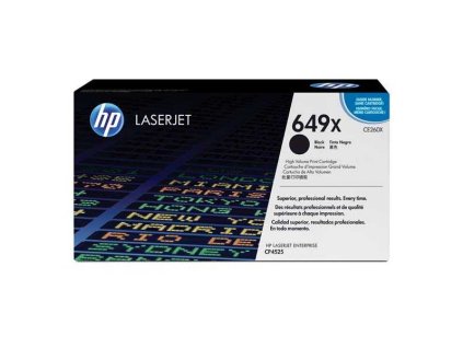 originální toner HP CE260X, HP 649X (17000 stran) black černý velkokapacitní originální toner pro tiskárnu